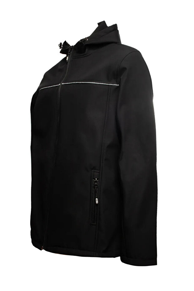 Softshell Kapşonlu Mont - 3