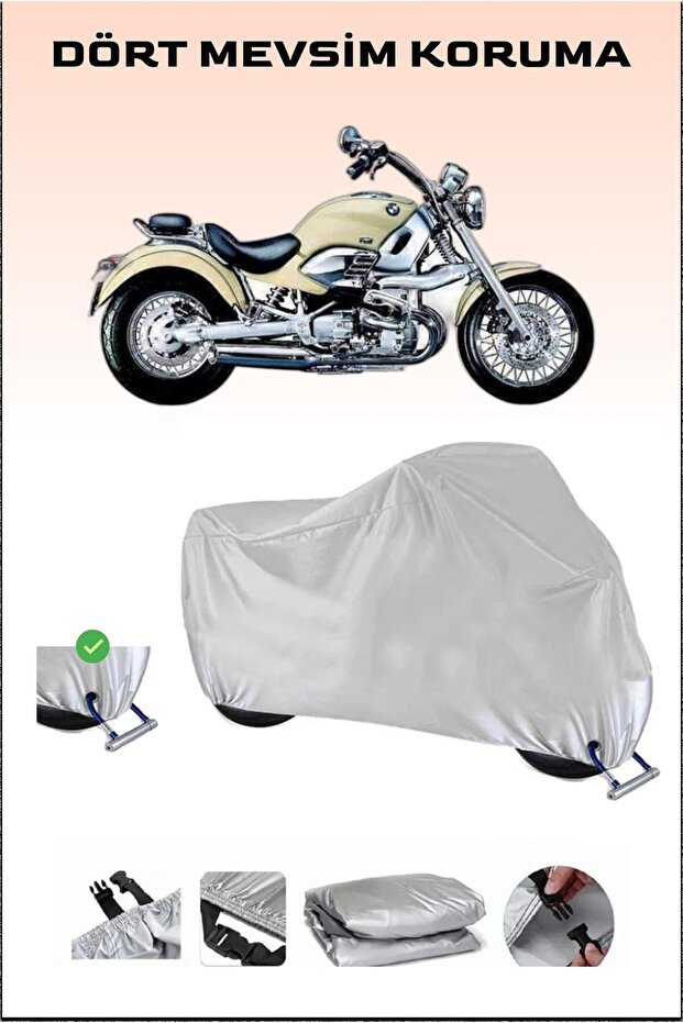 Motorcycle Cover with Lock Compatible for BMW R 1200 C, Secure, Waterproof , Durable Fabric.