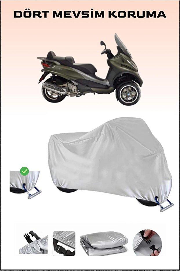 Piaggio MP3 500 - دراجة نارية متوافقة مع القفل وآمنة ومقاومة للماء