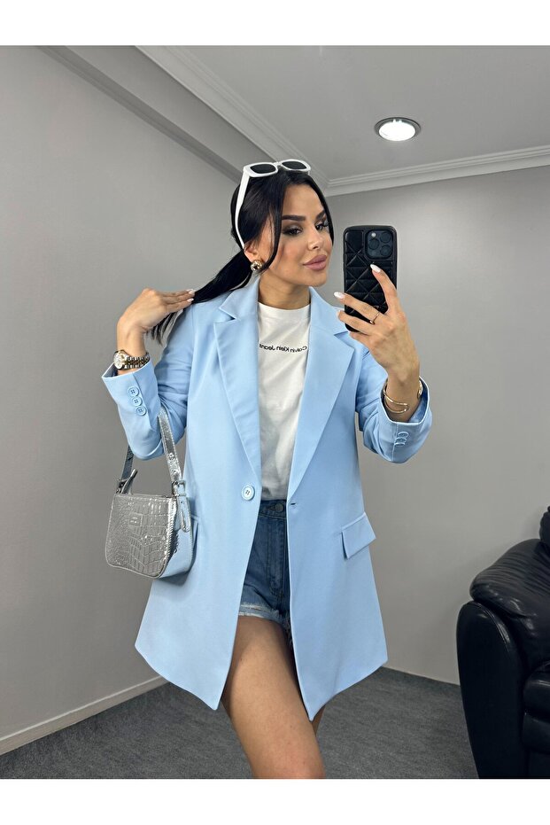 Women's Single-Button Blazer Jacket