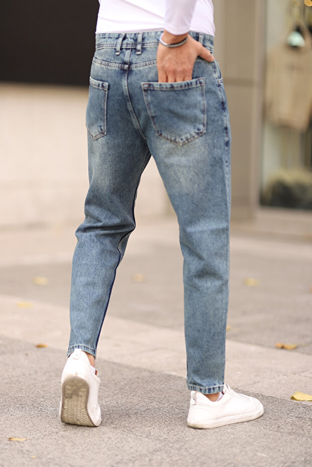 Orta Mavi %100 Pamuk Boyfriend Jeans Kot Pantolon TMNAW25JE00020 - 6