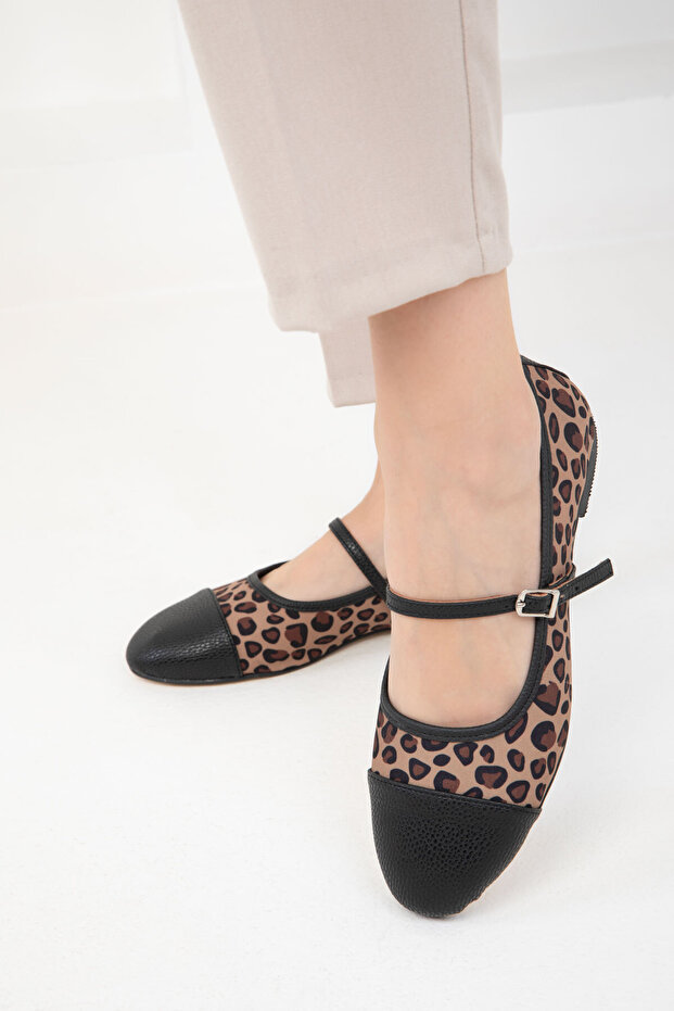 20018 Model Leopard Patterned Damska Babet - 5