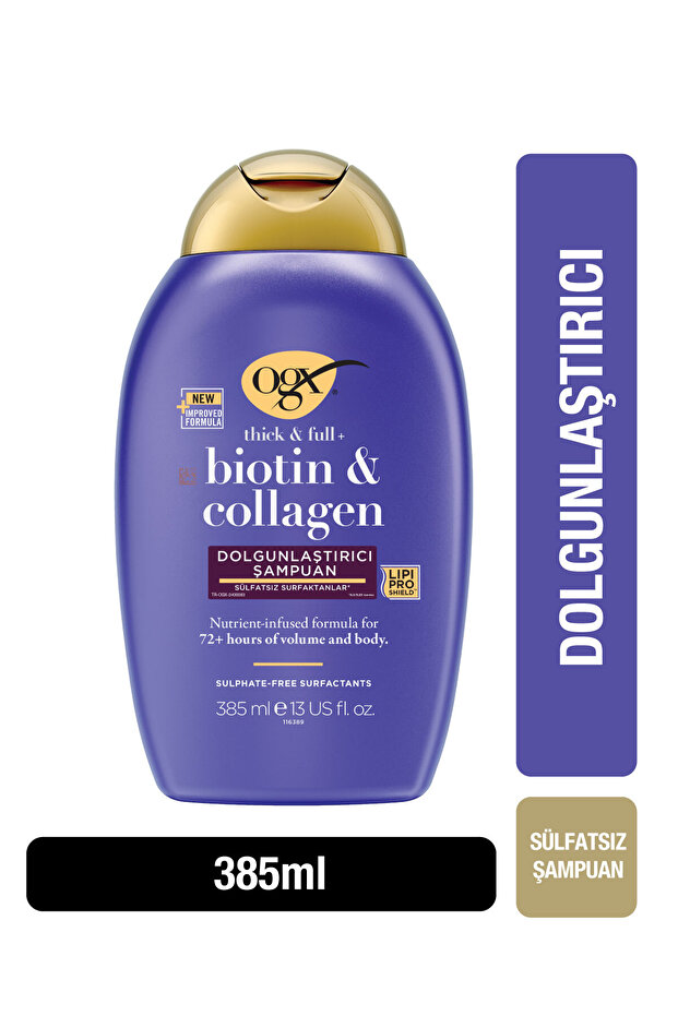 Dolgunlaştirici Biotin & Kolajen Sülfatsız Şampuan 385 ml - 1
