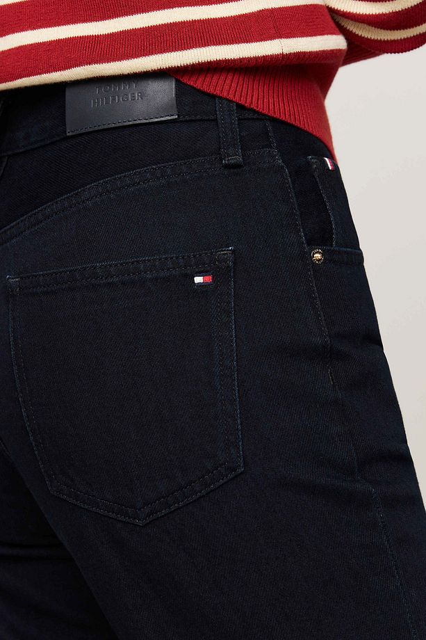 Yüksek Bel Düz Paça Standart Siyah Kadin Denim Pantolon RELAXED BOOTCUT HW DEB - 4