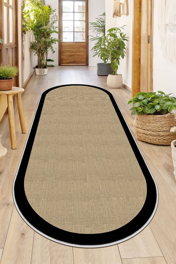 Dijital Baskı Yıkanabilir Kaymaz Taban Oval Mutfak Halısı Salon Halısı Ve Yolluk - 1