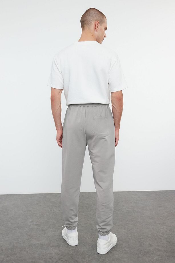 Gri Regular Fit Baskılı Biyeli Lastik Paça Eşofman Altı TMNSS22EA0121 - 5