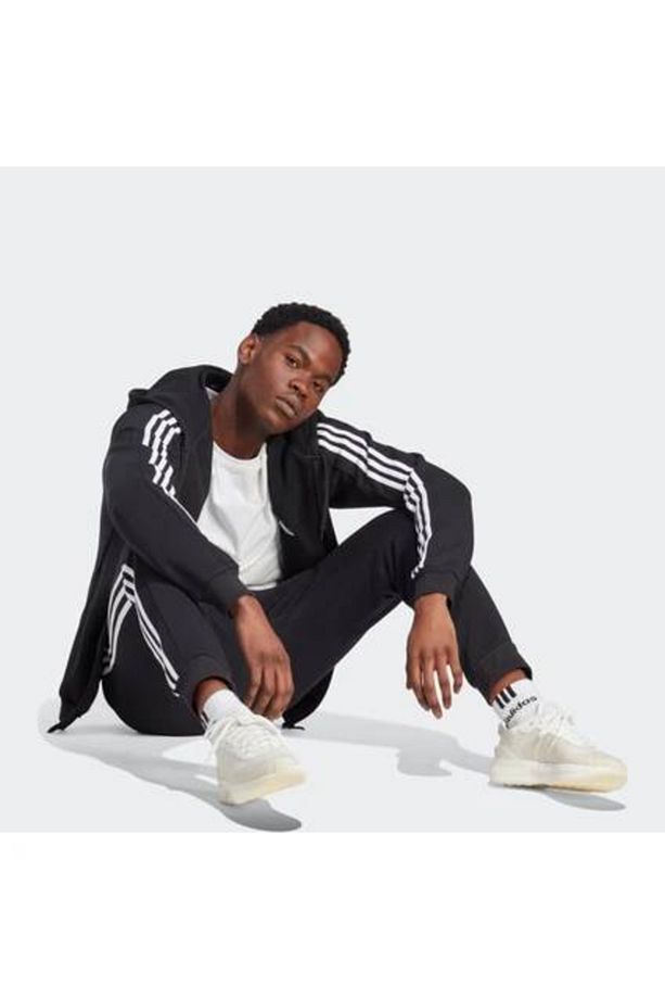 Essentials Fleece 3-Stripes Tapered Cuff Eşofman Altı - 5
