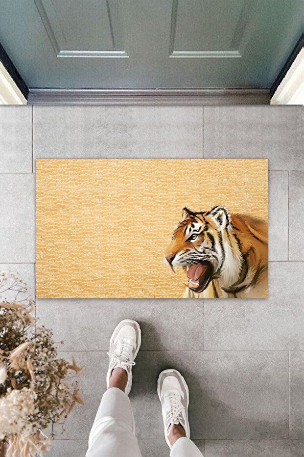 Digital Printing Decorative Tiger Yellow Door Mat