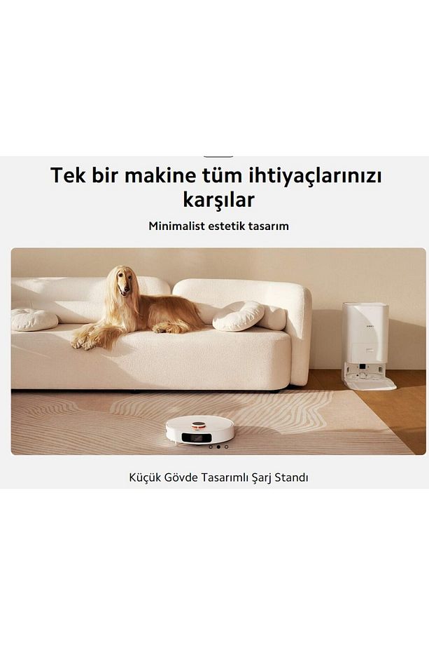 Akıllı İos-Android Wi?-fi? Bağlantı I?stasyonlu Çift Döner Paspaslı 4000pa Kontrol Robot Süpürge - 6