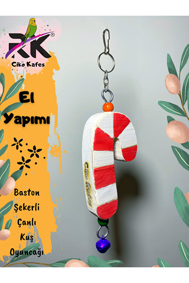 Candy Walking Stick Figured Bell Bird Toy