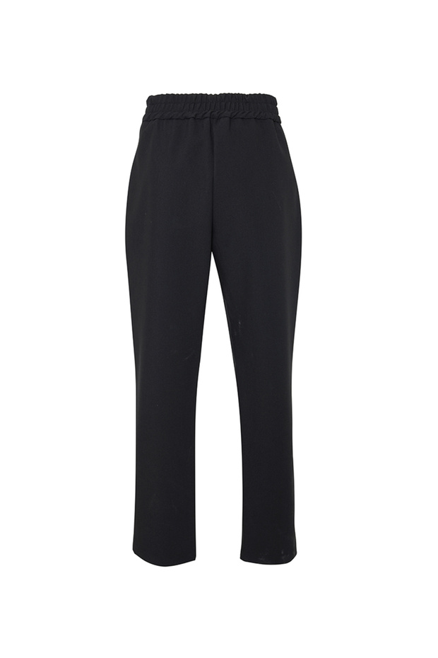 Thick Belted Elastic Trousers - 3