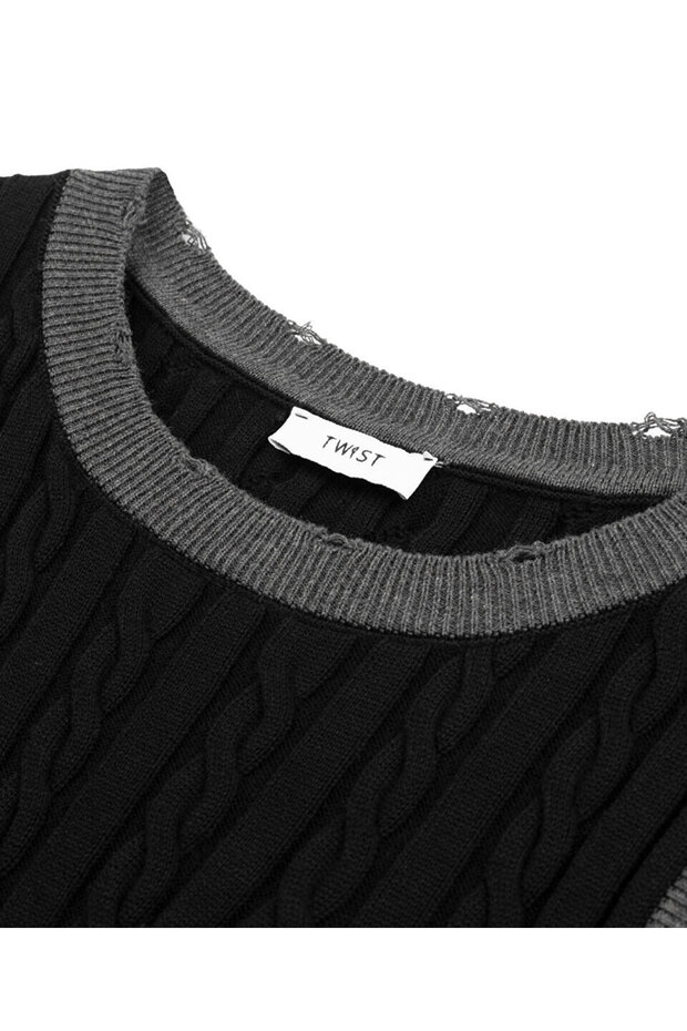 Sweater with a Distressed Effect - 4