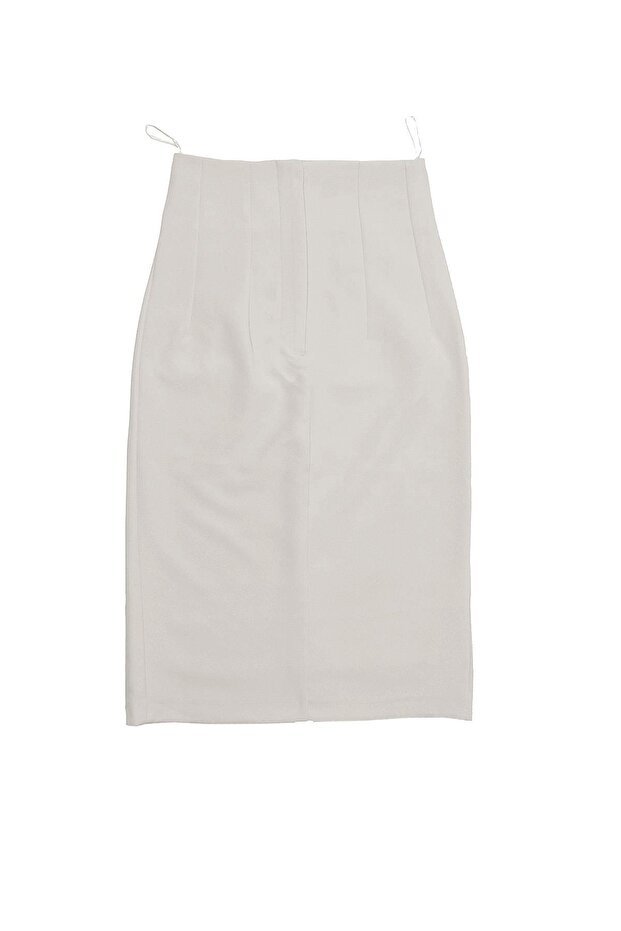 Fusta creion midi bej - 6