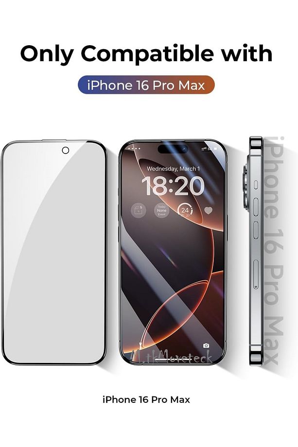 İphone 16 Pro Max Ekran Koruyucu Hayalet Cam Uygulama Aparatlı X-Grade Gorilla Glas MAKE IT Privacy - 2