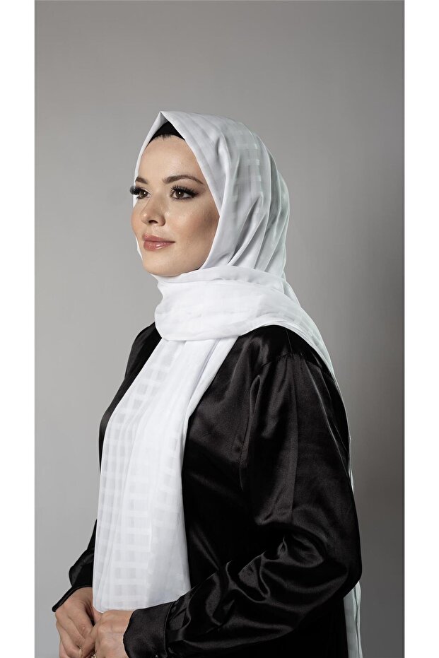 شال أبيض منقوش قماش شيفون مخطط 202107_42