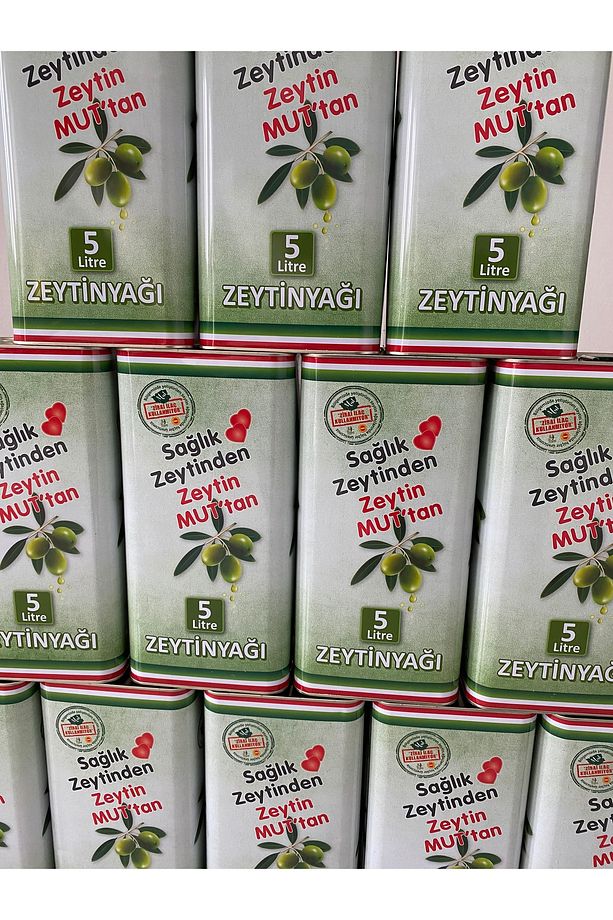 MUT İNCİSİ ZEYTİNYAĞI 40 LİTRE ( 8 ADET 5 LİTRELİK TENEKE ) - 2