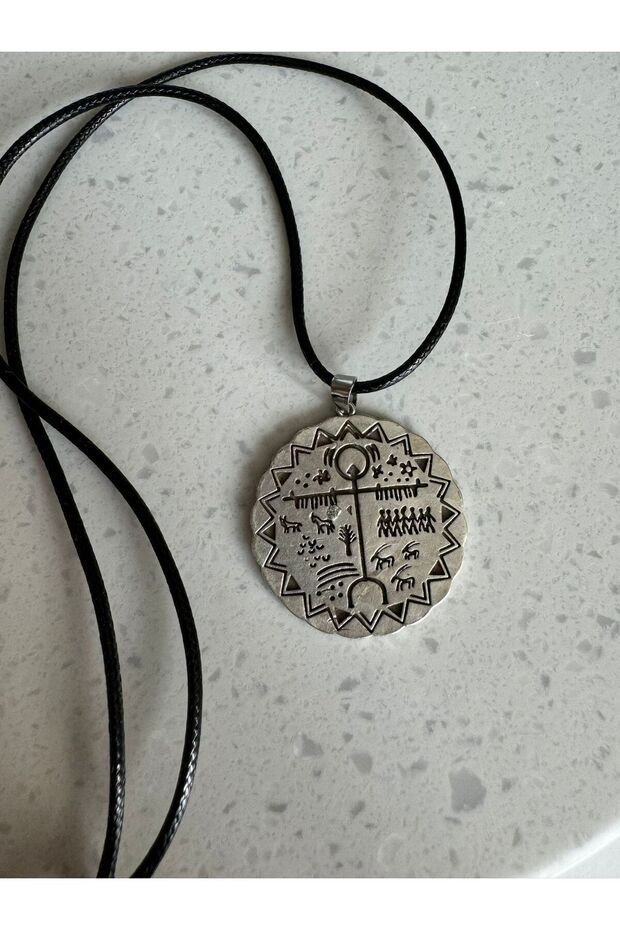 Göktürk Unisex Stainless Steel Medallion Necklace