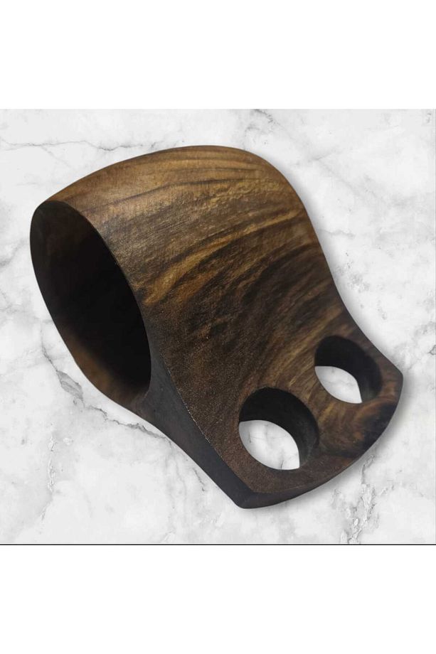 Kuksa - kamp çay kahve fincan - kupa - tahta bardak- ceviz ağacı - 1