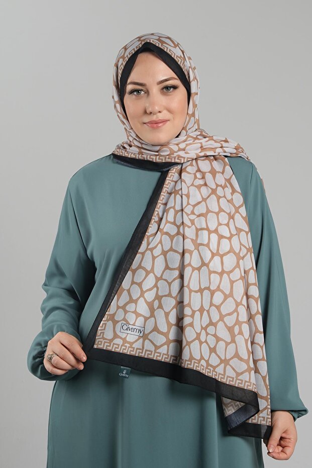 تان منقوشة شال قطع الألياف الرقمية المطبوعة القطن ليوبارد 202116 _33