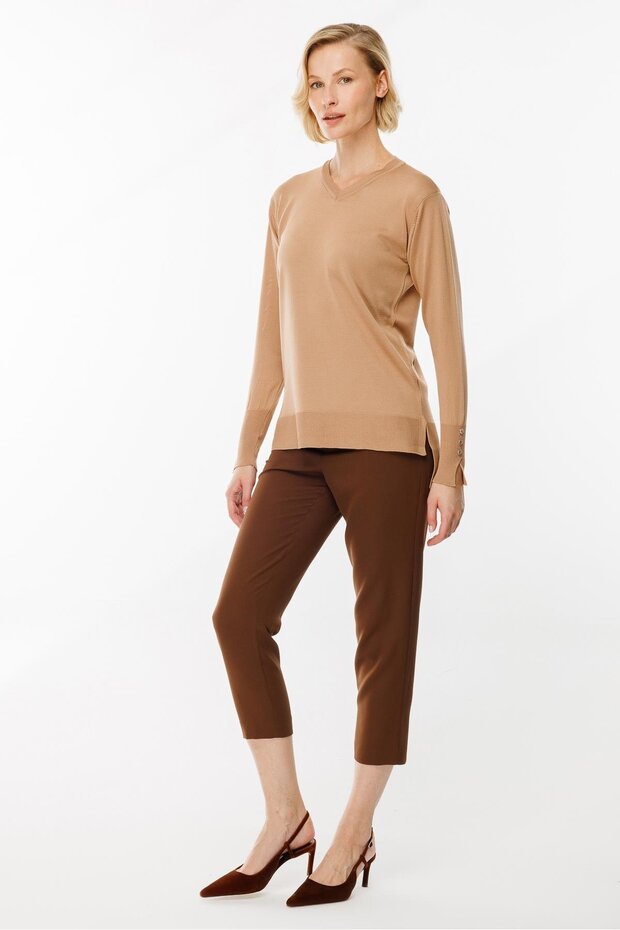 V Yaka Basic Triko Kazak-CAMEL - 5