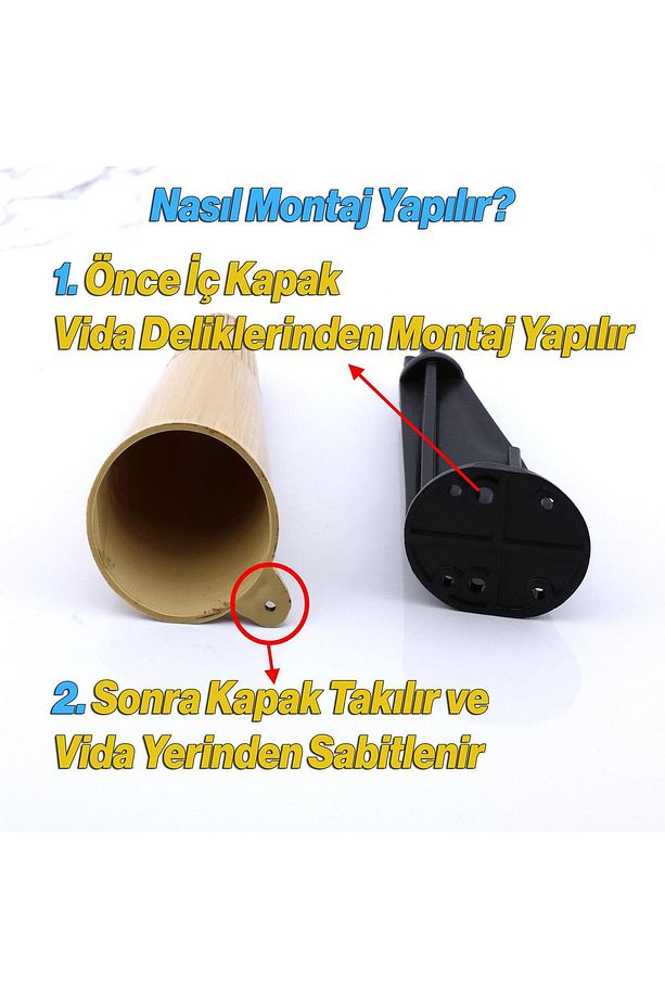Açılı Konik 12 cm Açık Ceviz 4 Adet Ayak Mobilya Yükseltici Baza Ayağı Koltuk Kanepe Puf Ayakları - 5