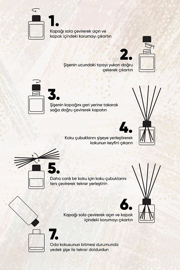2 Li Set Vanilya Çubuklu Oda Kokusu 120 ml & Oda Spreyi 330 ml - 8