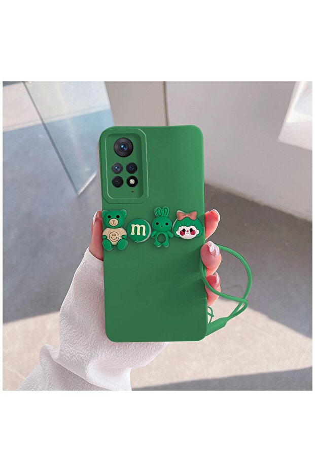 Xiaomi Redmi Note 11S Compatible Case Love Bear Silicone Case Light Green