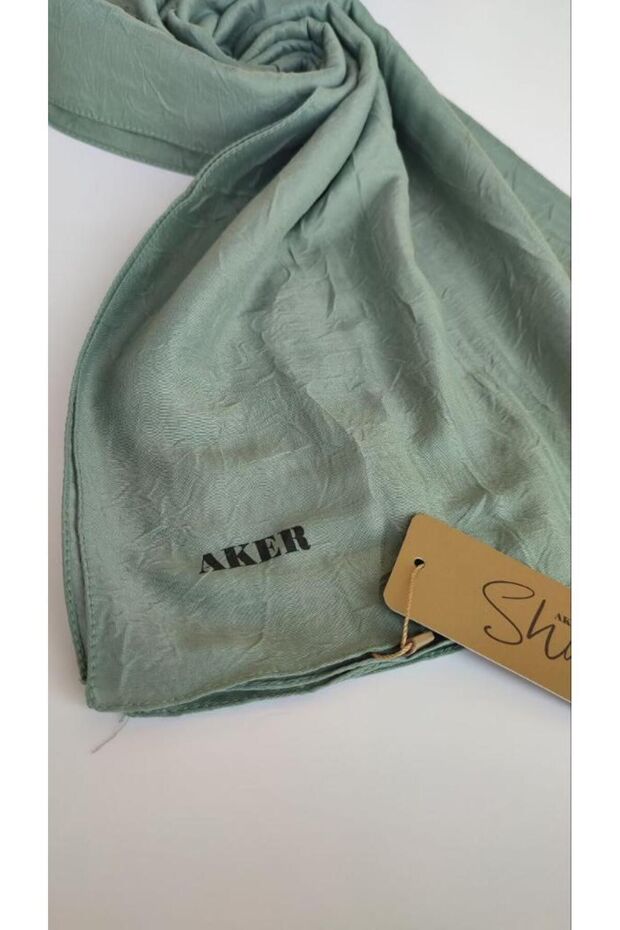 Mint Yeşili Bambu Kraş Şal - 3