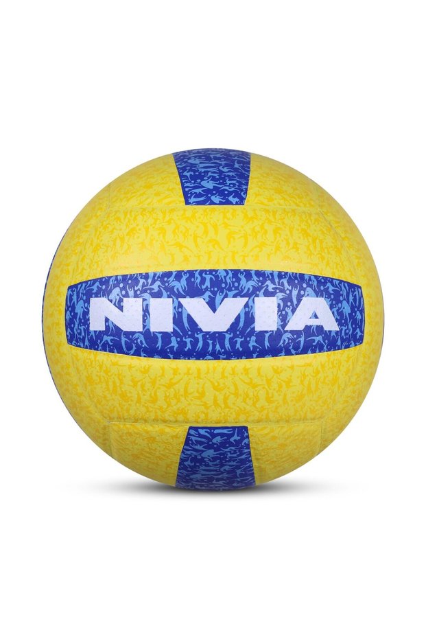 G-2020 Rubber Volleyball | Yellow & Blue | Size 4 | 18 Panels | Indoor & Outdoor