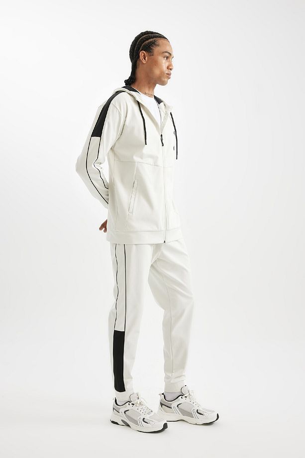 Fit Sporcu Jogger Eşofman Altı Standart Fit Skuba Dalgıç Kumaş Beli Bağcıklı Lastikli Paça - 3