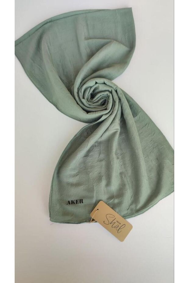 Mint Yeşili Bambu Kraş Şal - 1
