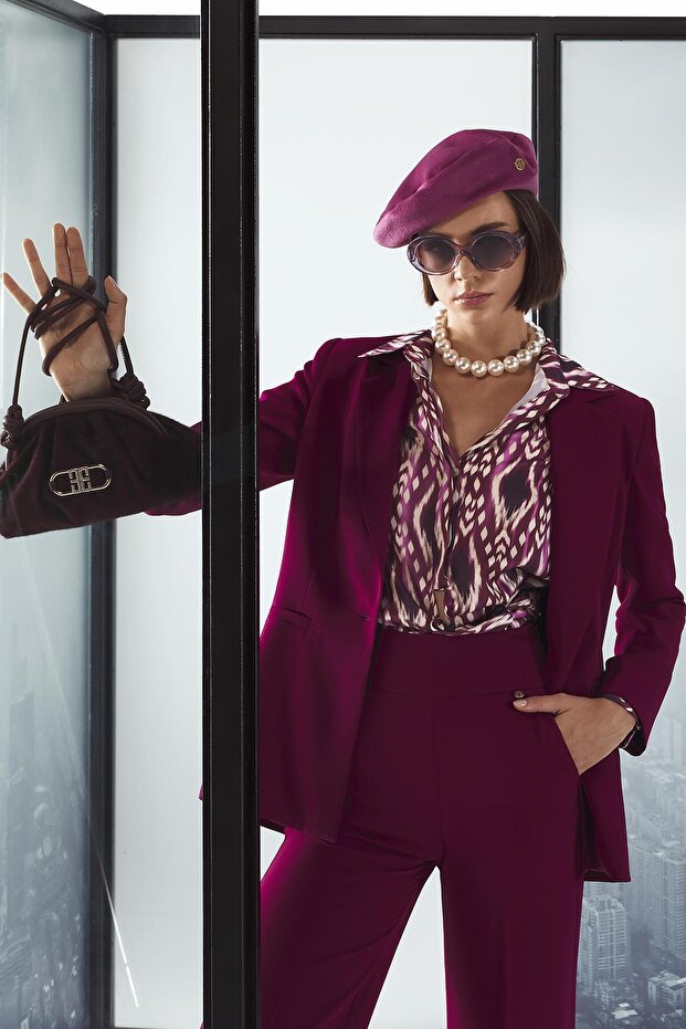 Tek Düğmeli Bele Oturan Şık Ceket - 1