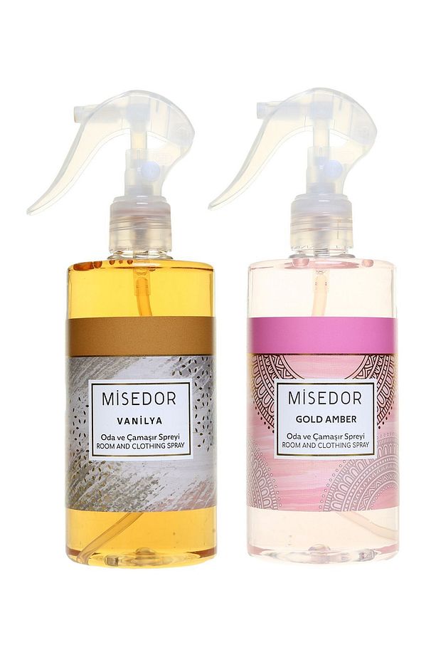 2 Li Set Gold Amber Ve Vanilya Oda Kokusu Ve Çamaşır Spreyi 330 ml - 1