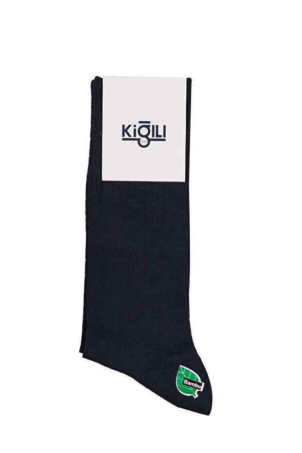 Tekli Bambu Desenli Çorap - 1