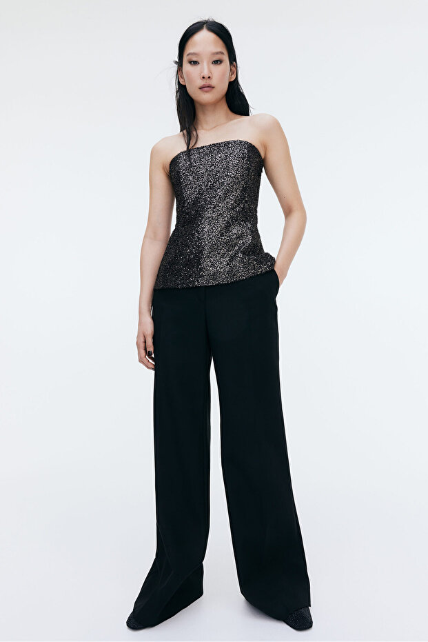 Pullu Bandeau Üst - 3