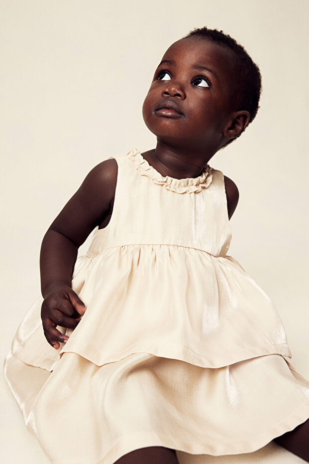 Katlı Etekli Elbise - 1