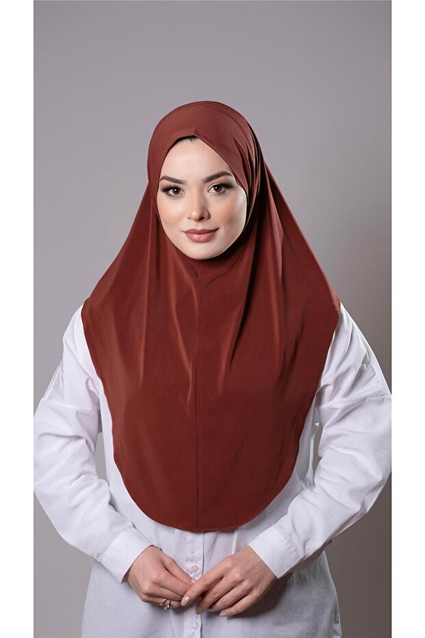Tile Practical Ready Interlocking Hijab Scarf Sandy Fabric Plain Hijab 2308_05