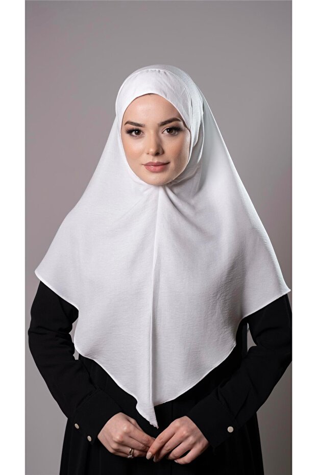 Cream Practical Ready Interlocking Hijab Scarf Cotton Jazz Fabric Plain Hijab 2306_40
