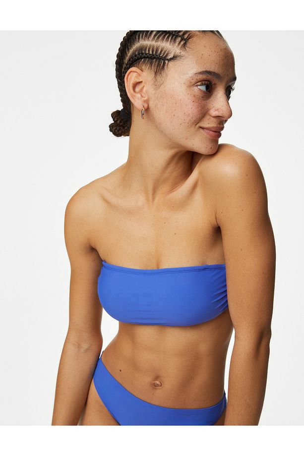 Regular Fit Bandeau Bikini Üstü - 4