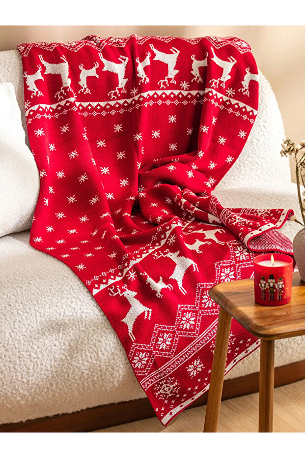 Home Mixed Christmas Themed Tv Blanket 100X150 cm