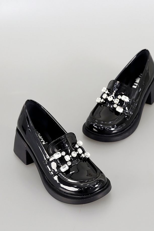 RC 2103 Taşlı Yüksek Topuklu Loafer - 3