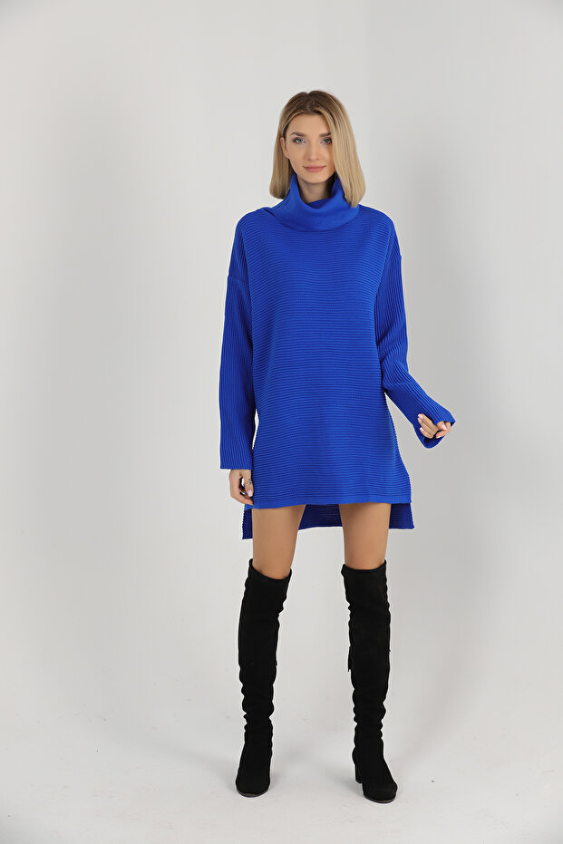 Şal Yaka Triko Elbise - 2