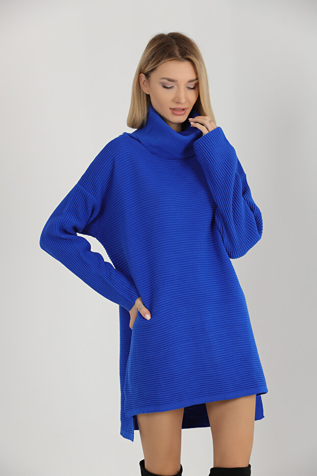 Şal Yaka Triko Elbise - 6