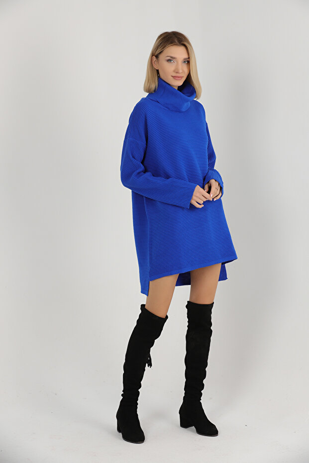 Şal Yaka Triko Elbise - 8