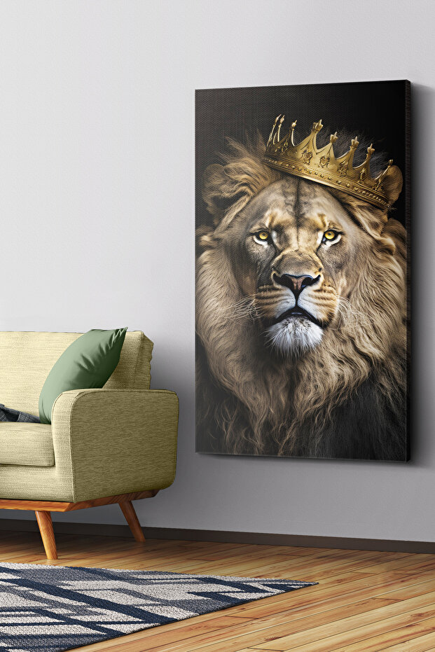 Aslan Kral Tek Parça Kanvas - Canvas Tablo - 2