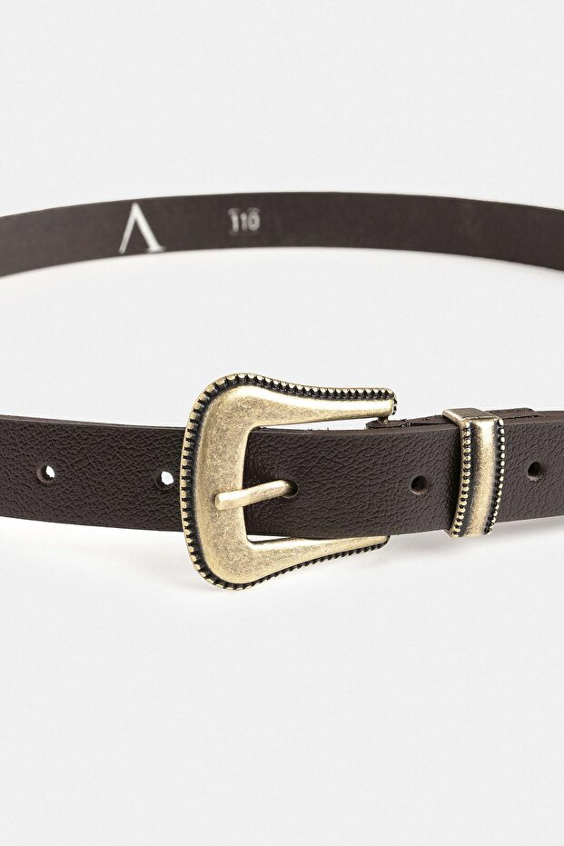 Kahve Basic Erkek Deri Kemer - 4