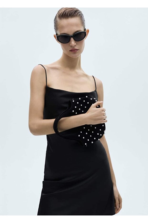 Arkası Çapraz Kısa Elbise - 1