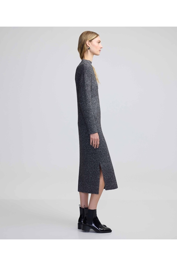 Kemerli triko elbise - 2