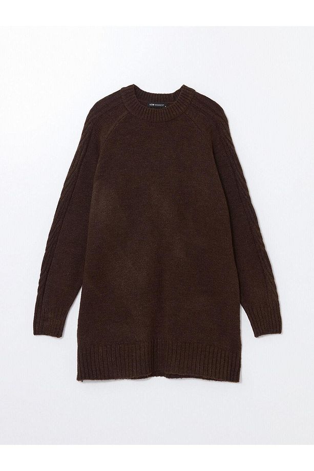 LCW Modest Bisiklet Yaka Kadın Triko Tunik - 4