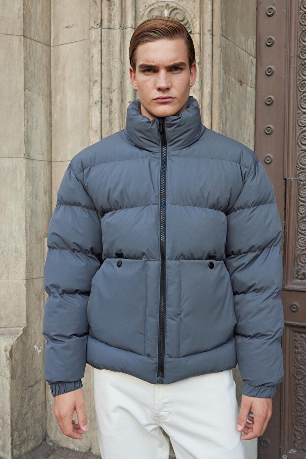 Men's Waterproof Puffer Jacket Anthracite - 1